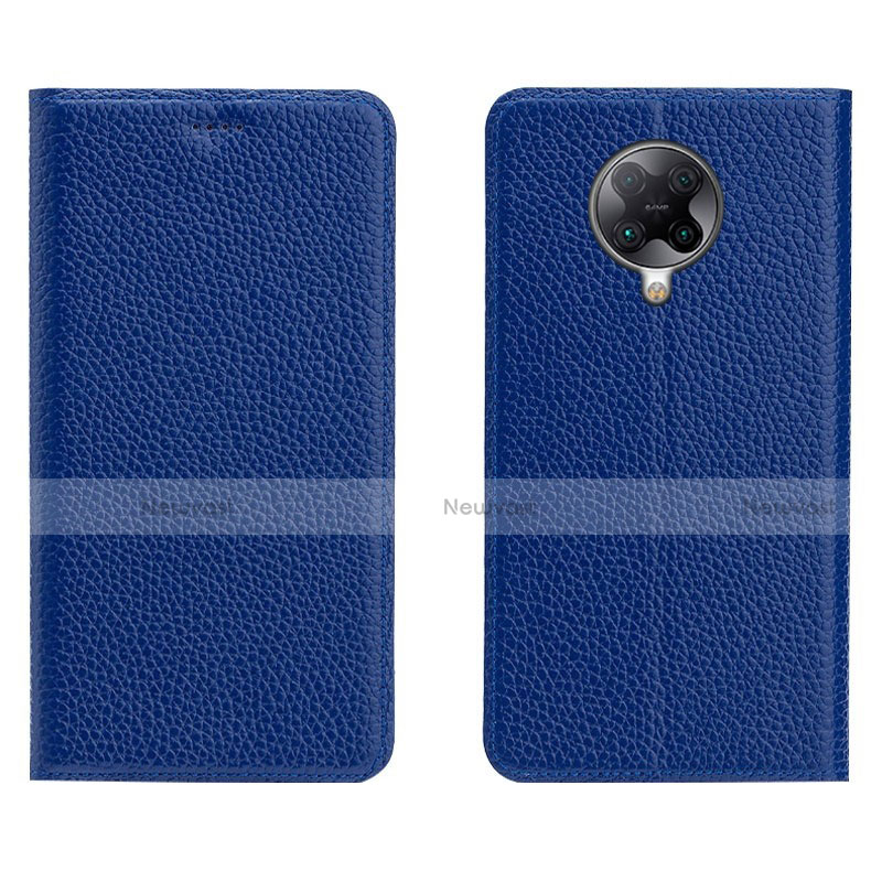 Leather Case Stands Flip Cover L01 Holder for Xiaomi Redmi K30 Pro Zoom Blue
