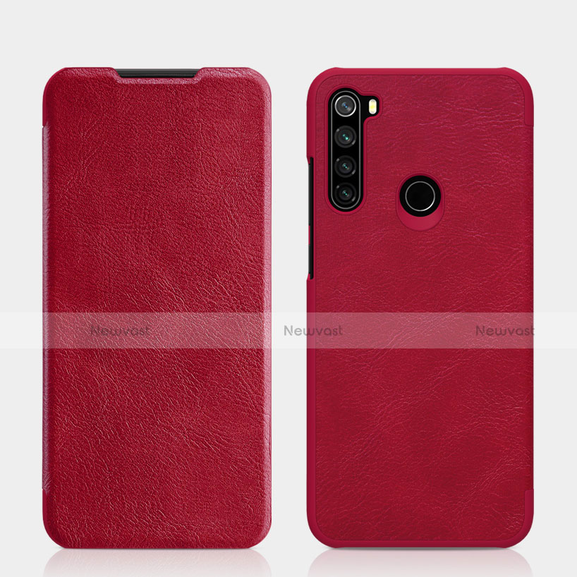 Leather Case Stands Flip Cover L01 Holder for Xiaomi Redmi Note 8T Red