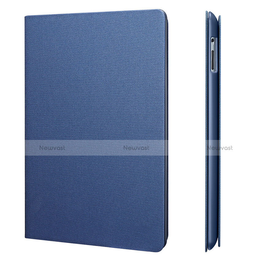 Leather Case Stands Flip Cover L02 for Apple iPad 3 Blue