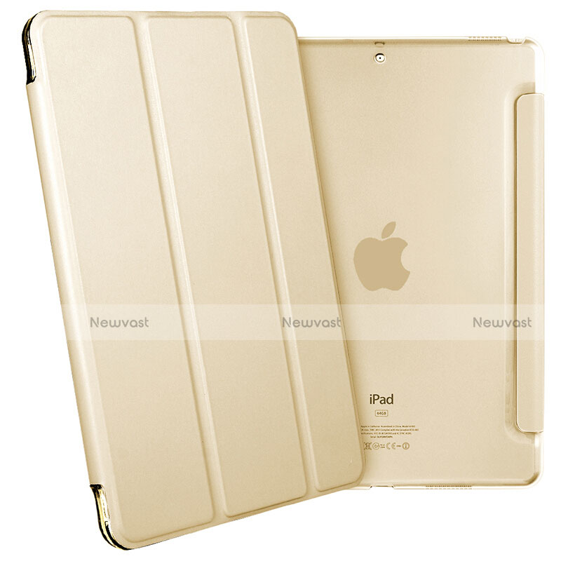Leather Case Stands Flip Cover L02 for Apple iPad Pro 10.5 Gold
