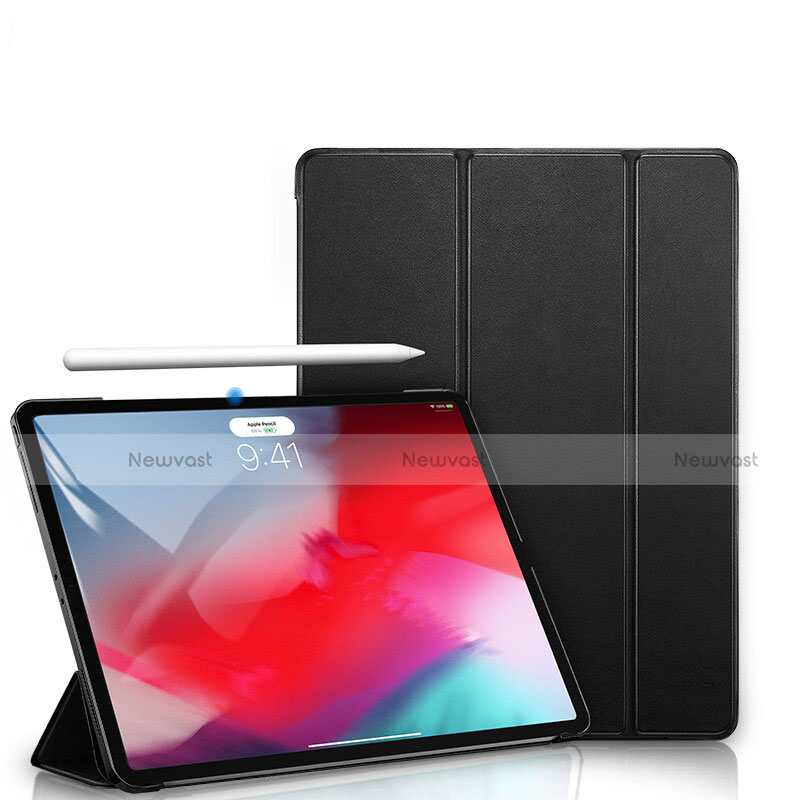 Leather Case Stands Flip Cover L02 for Apple iPad Pro 12.9 (2018) Black