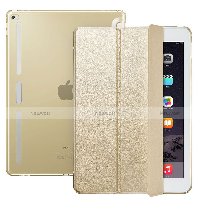 Leather Case Stands Flip Cover L02 for Apple iPad Pro 12.9 Gold