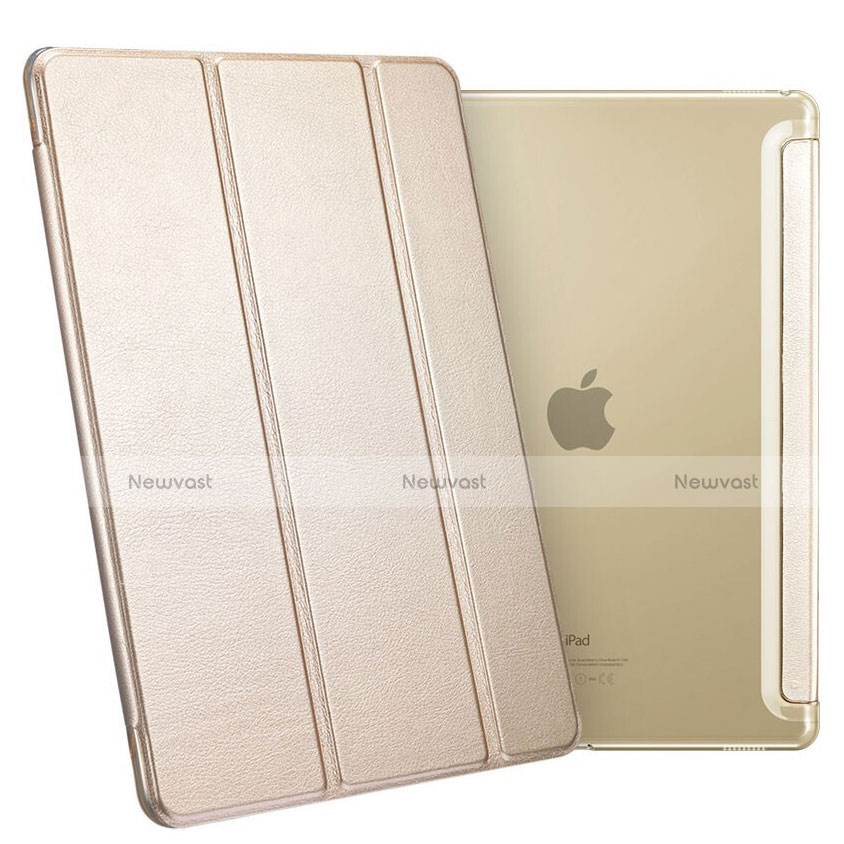 Leather Case Stands Flip Cover L02 for Apple iPad Pro 12.9 Gold