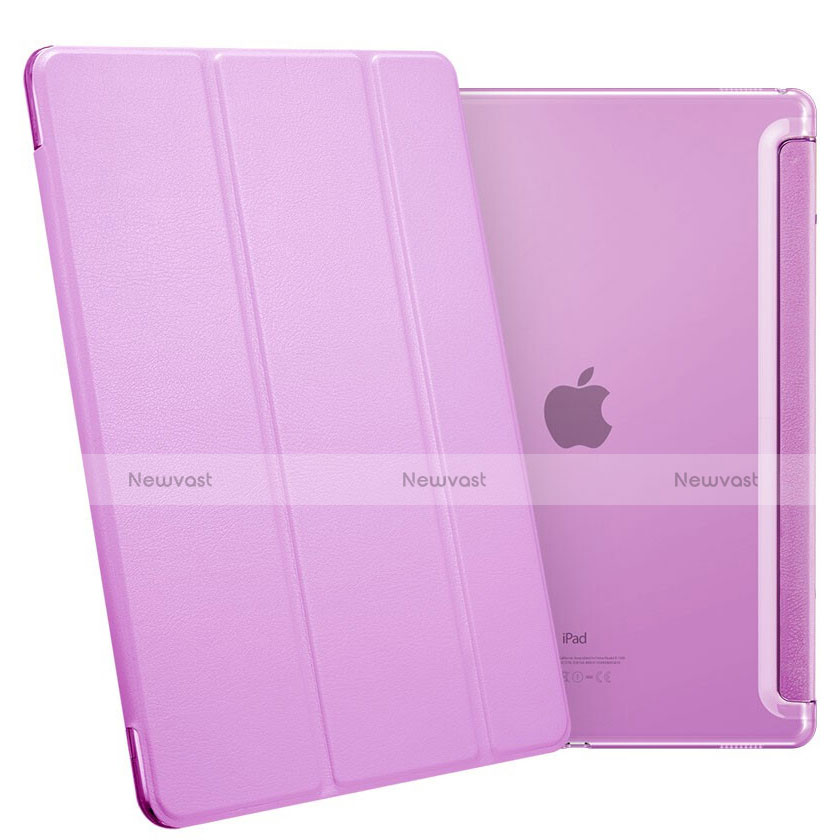 Leather Case Stands Flip Cover L02 for Apple iPad Pro 12.9 Purple