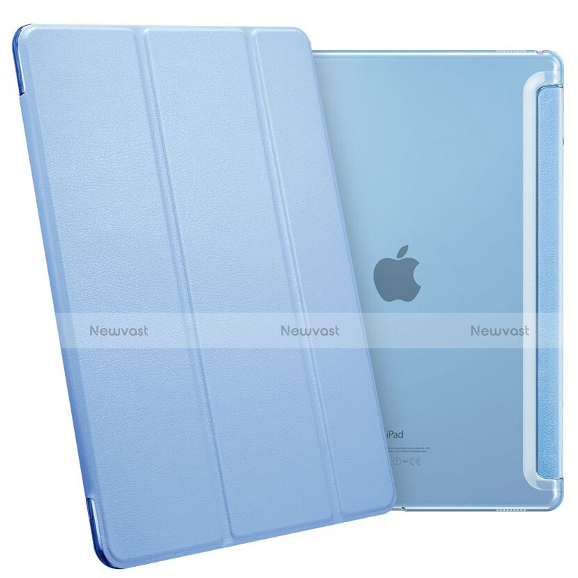Leather Case Stands Flip Cover L02 for Apple iPad Pro 12.9 Sky Blue