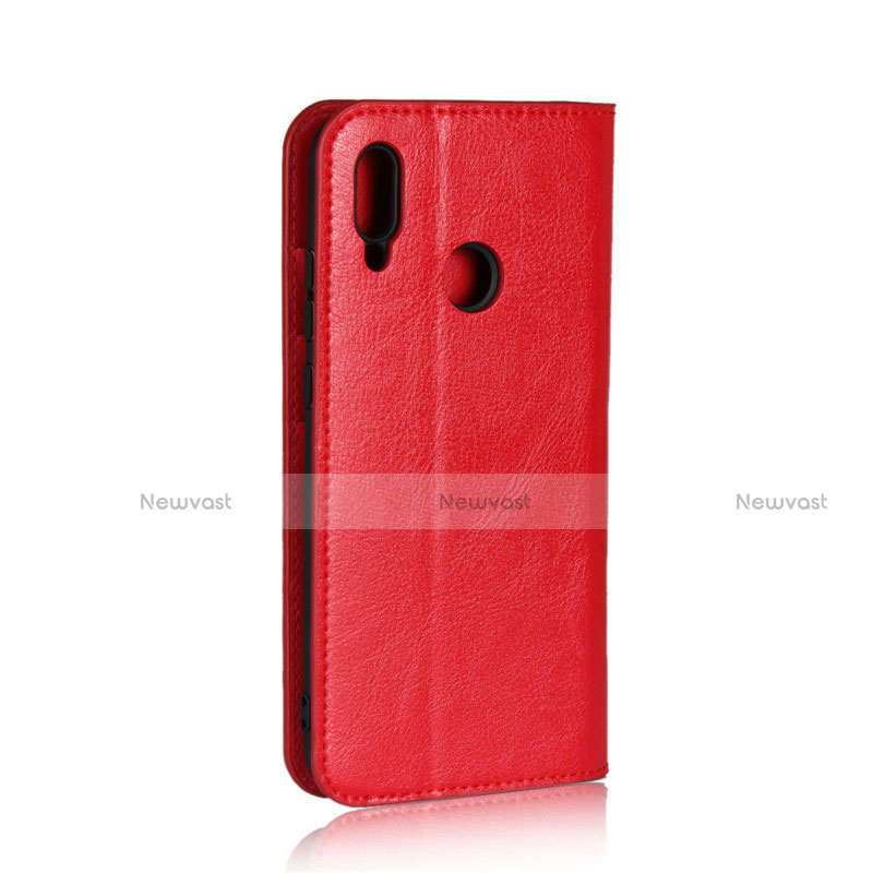 Leather Case Stands Flip Cover L02 for Huawei Honor 10 Lite Red