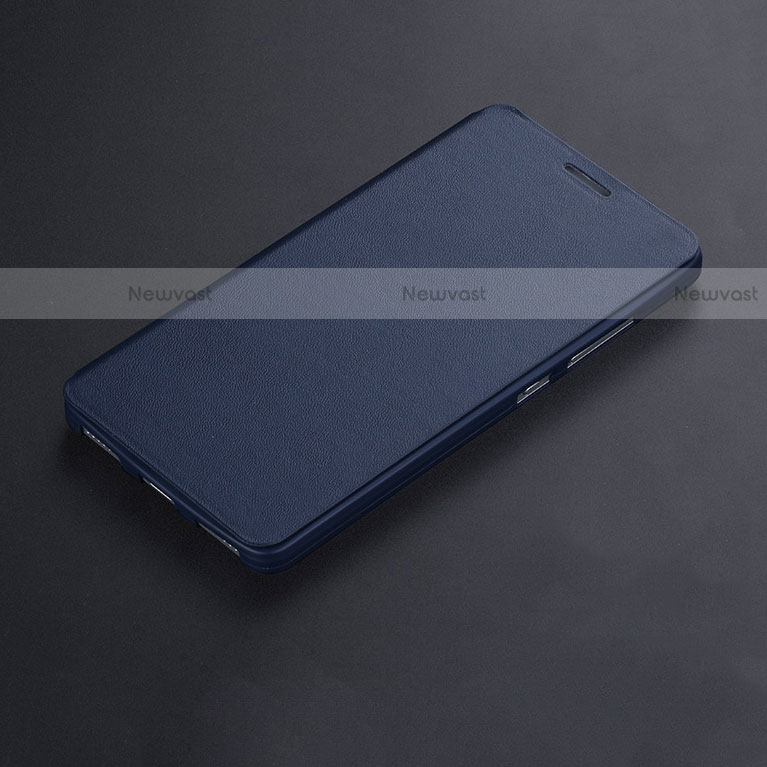 Leather Case Stands Flip Cover L02 for Huawei Honor 7 Blue