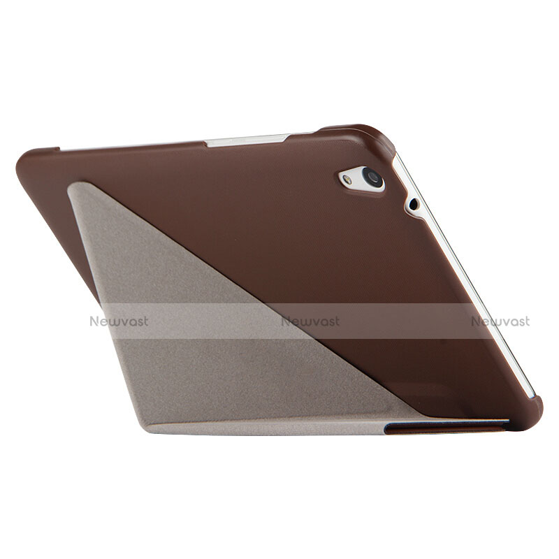 Leather Case Stands Flip Cover L02 for Huawei Honor Pad 2 Brown