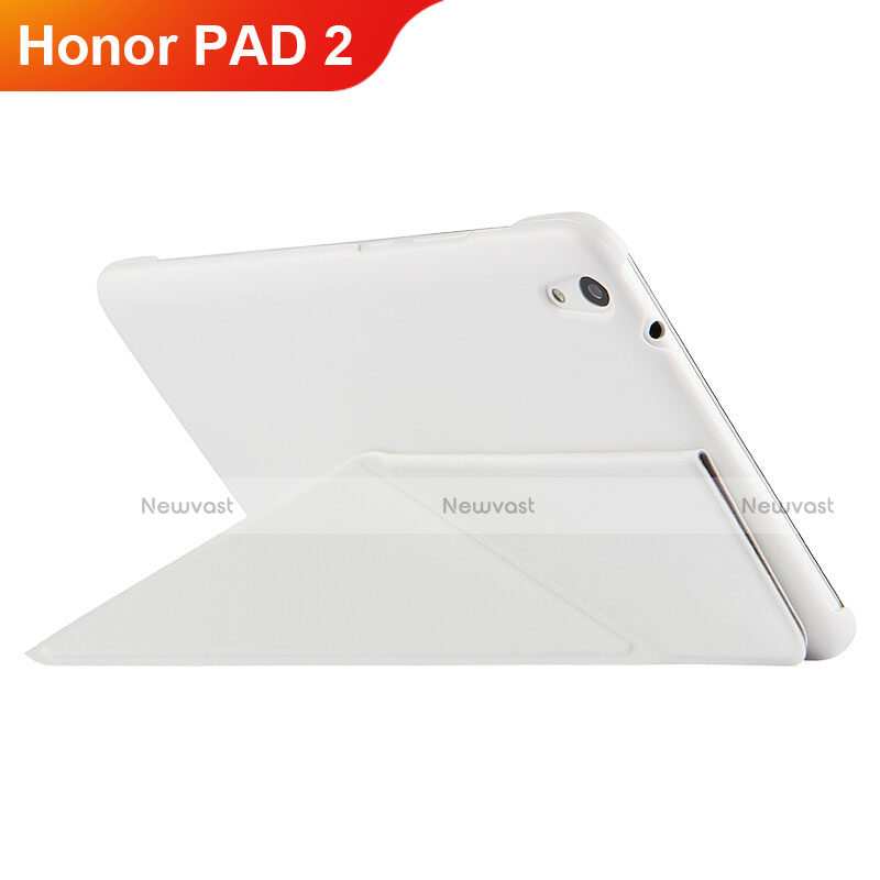 Leather Case Stands Flip Cover L02 for Huawei Honor Pad 2 White