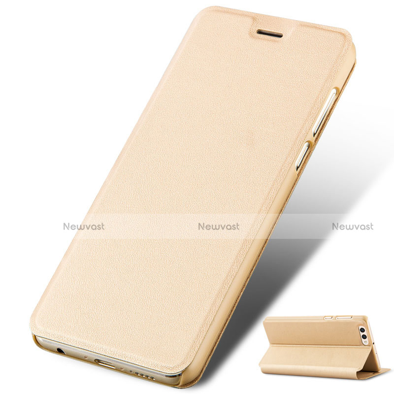 Leather Case Stands Flip Cover L02 for Huawei Honor V10 Gold