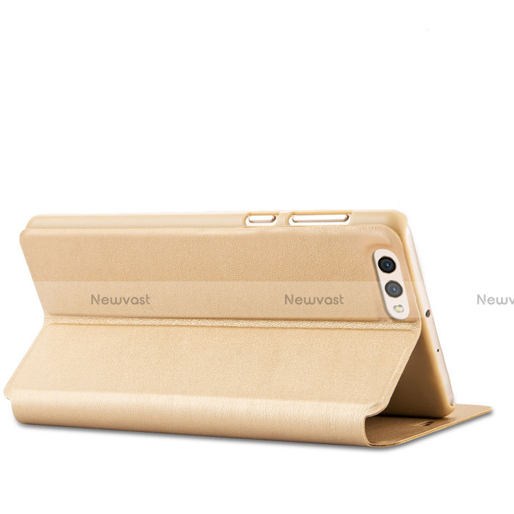 Leather Case Stands Flip Cover L02 for Huawei Honor V10 Gold