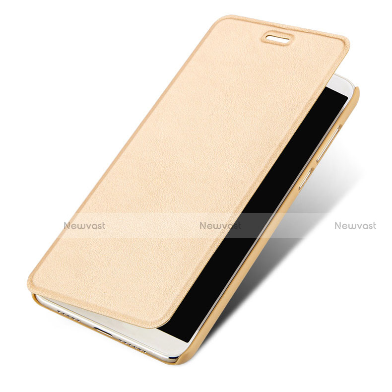 Leather Case Stands Flip Cover L02 for Huawei Honor V9 Play Gold