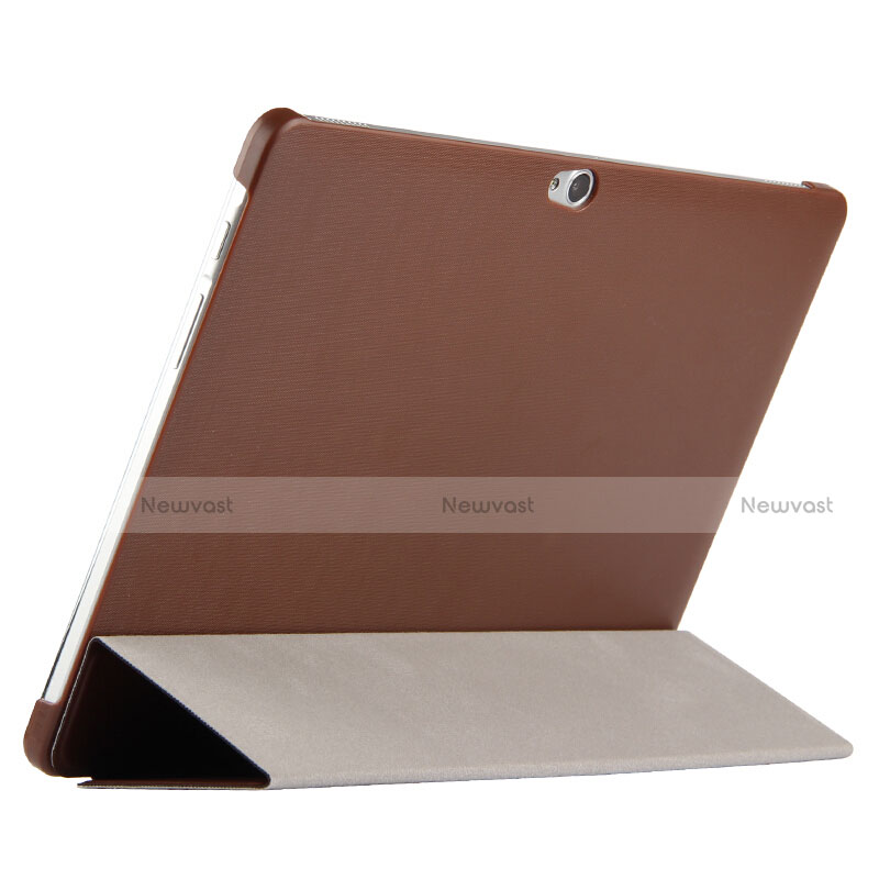 Leather Case Stands Flip Cover L02 for Huawei MediaPad M2 10.0 M2-A01 M2-A01W M2-A01L Brown