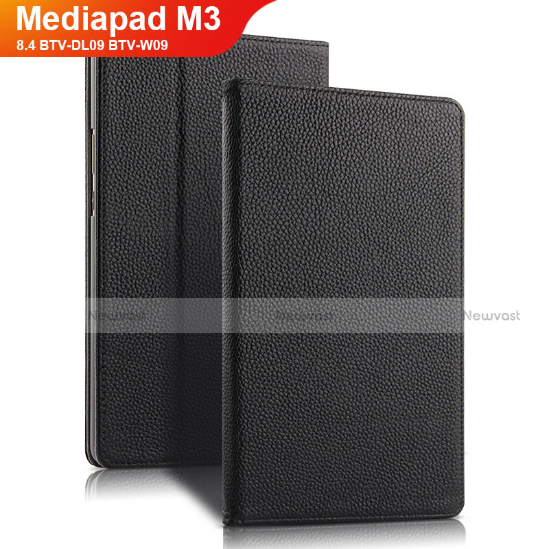 Leather Case Stands Flip Cover L02 for Huawei Mediapad M3 8.4 BTV-DL09 BTV-W09 Black