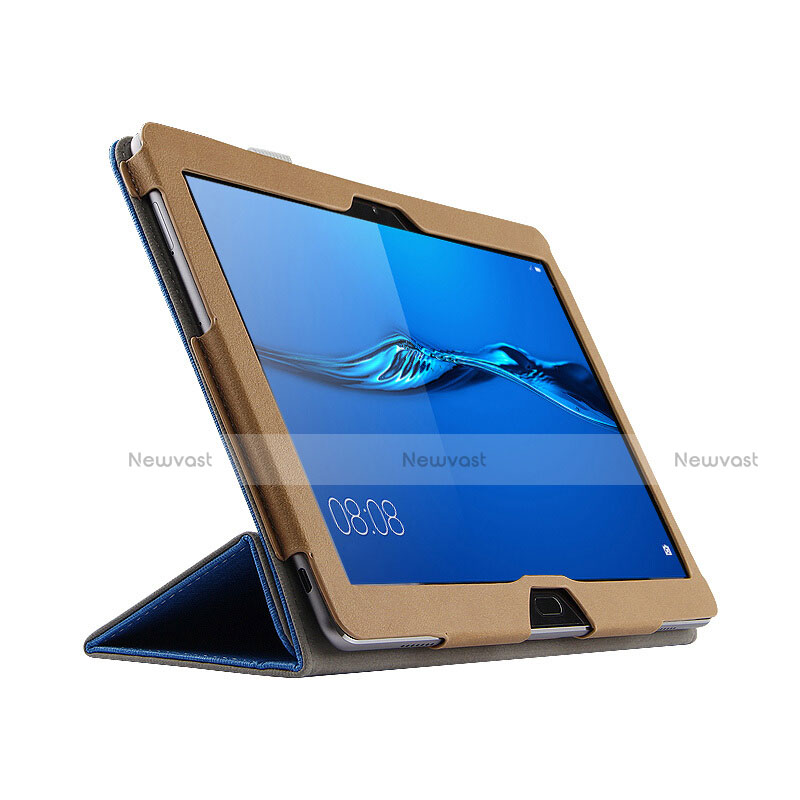 Leather Case Stands Flip Cover L02 for Huawei MediaPad M3 Lite 10.1 BAH-W09 Blue