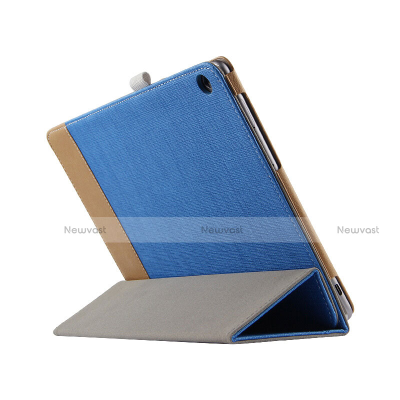 Leather Case Stands Flip Cover L02 for Huawei MediaPad M3 Lite 10.1 BAH-W09 Blue