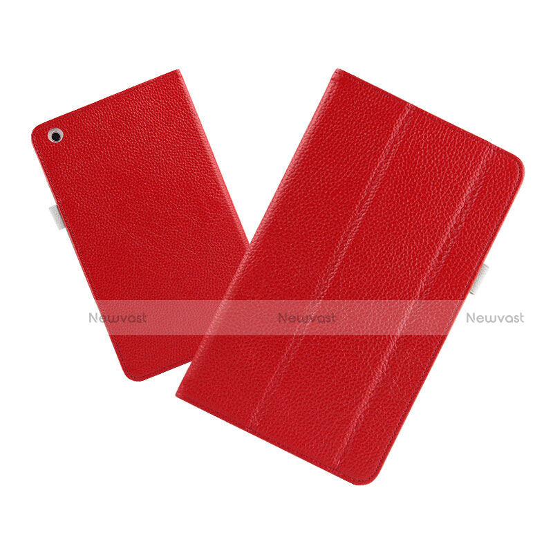 Leather Case Stands Flip Cover L02 for Huawei MediaPad M3 Lite 8.0 CPN-W09 CPN-AL00 Red