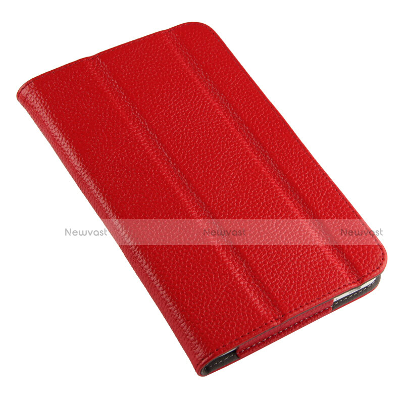 Leather Case Stands Flip Cover L02 for Huawei MediaPad T2 Pro 7.0 PLE-703L Red