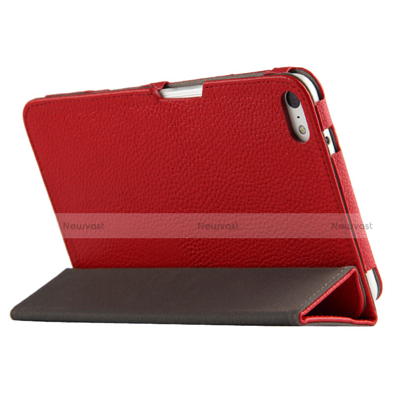 Leather Case Stands Flip Cover L02 for Huawei MediaPad T2 Pro 7.0 PLE-703L Red