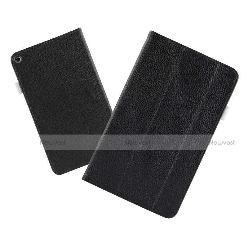 Leather Case Stands Flip Cover L02 for Huawei MediaPad T3 8.0 KOB-W09 KOB-L09 Black
