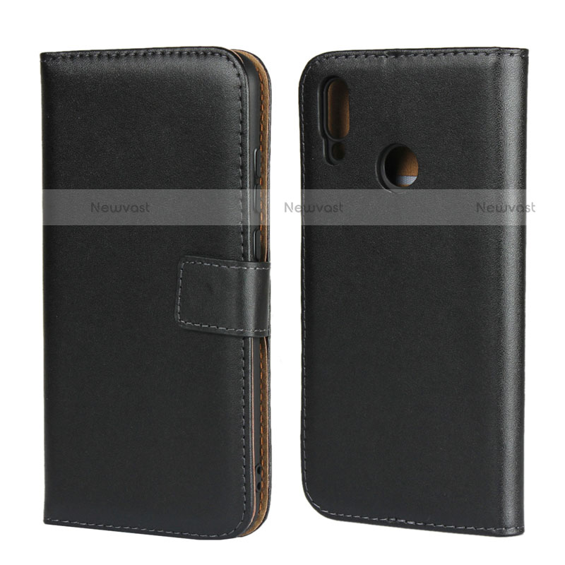 Leather Case Stands Flip Cover L02 for Huawei P Smart (2019) Black