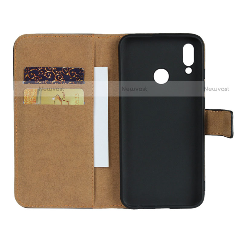 Leather Case Stands Flip Cover L02 for Huawei P Smart (2019) Black