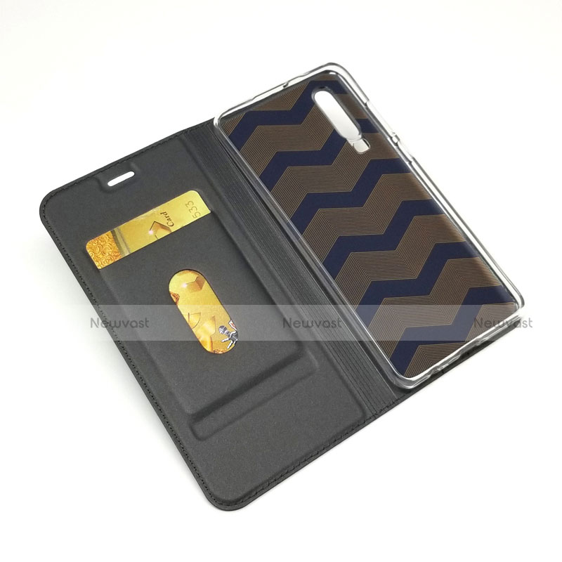 Leather Case Stands Flip Cover L02 for Huawei P30 Black