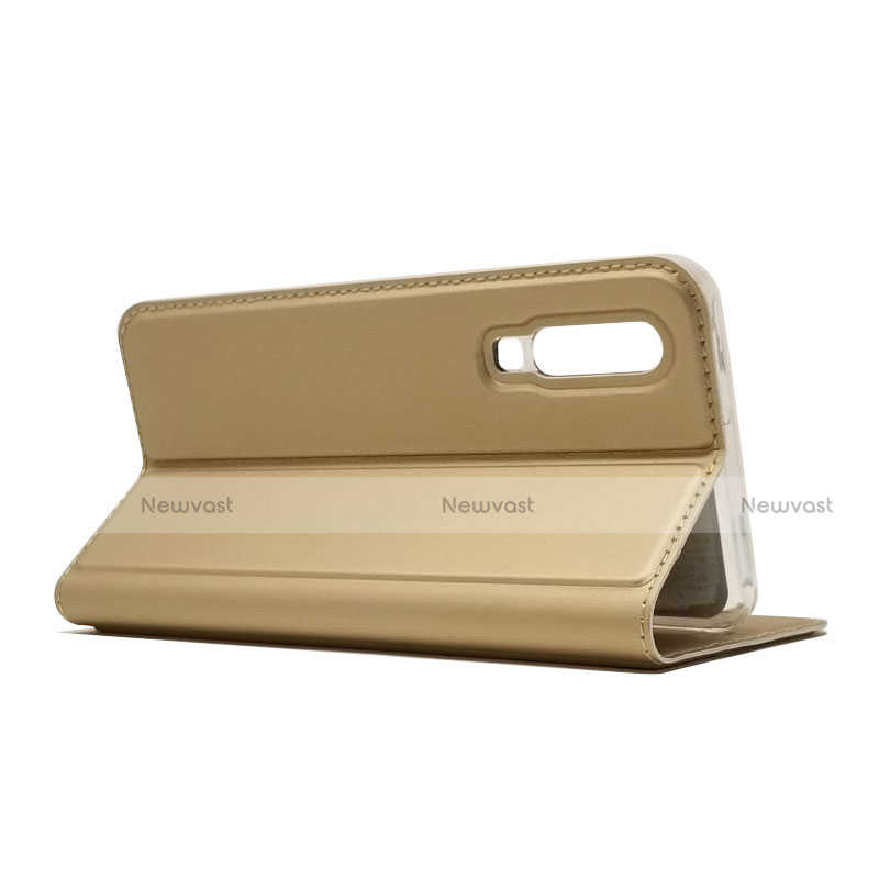 Leather Case Stands Flip Cover L02 for Huawei P30 Gold