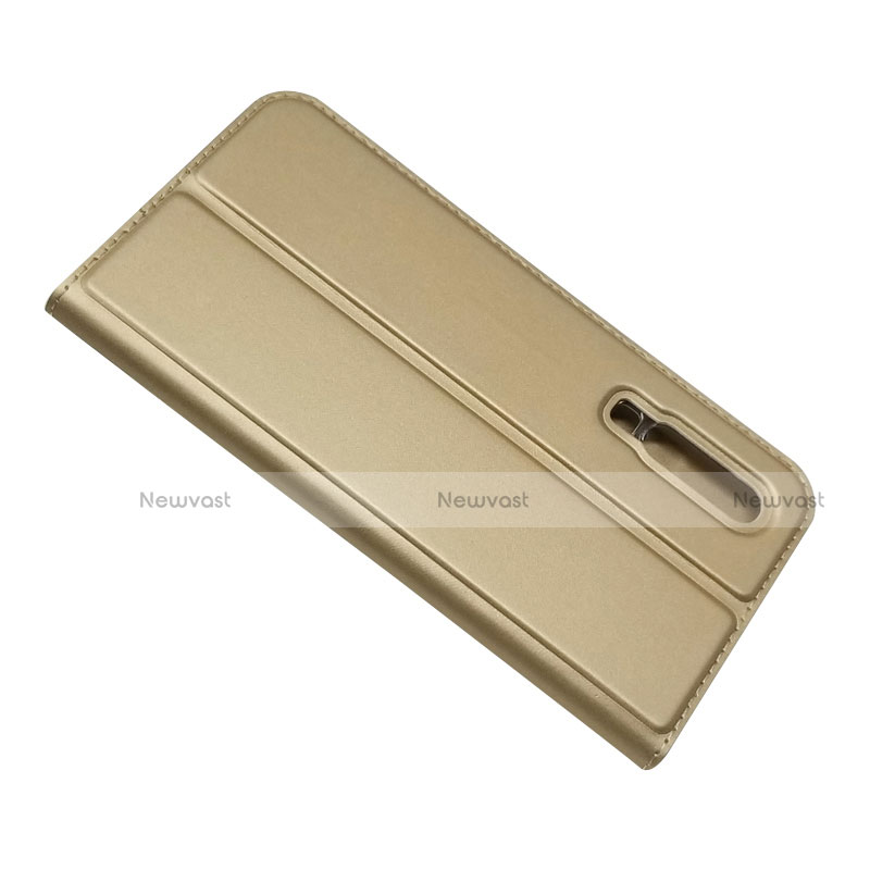 Leather Case Stands Flip Cover L02 for Huawei P30 Gold