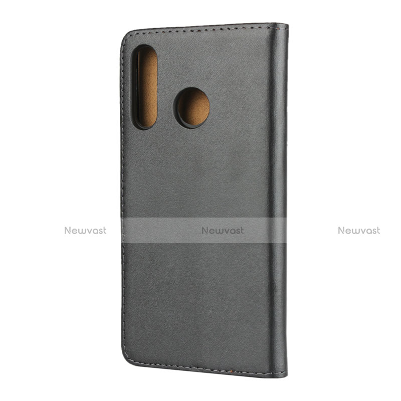 Leather Case Stands Flip Cover L02 for Huawei P30 Lite Black