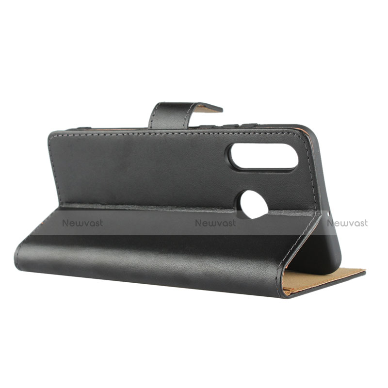 Leather Case Stands Flip Cover L02 for Huawei P30 Lite Black