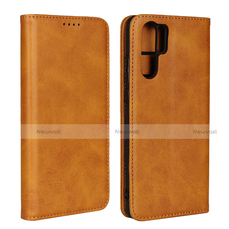 Leather Case Stands Flip Cover L02 for Huawei P30 Pro Orange