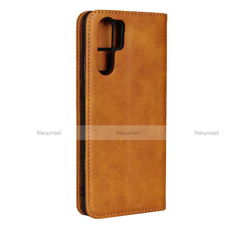 Leather Case Stands Flip Cover L02 for Huawei P30 Pro Orange