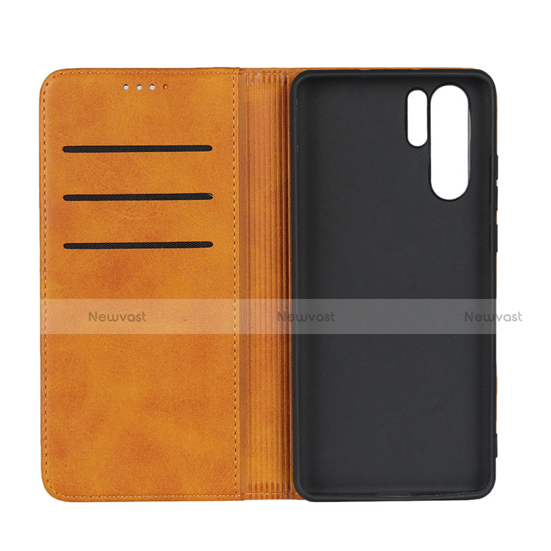 Leather Case Stands Flip Cover L02 for Huawei P30 Pro Orange