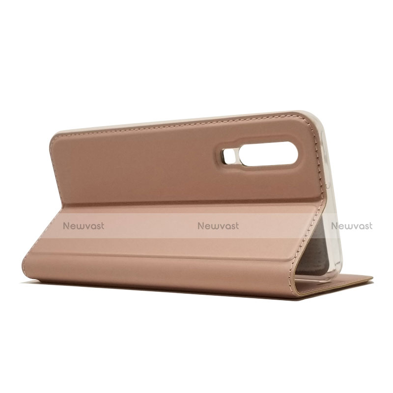 Leather Case Stands Flip Cover L02 for Huawei P30 Rose Gold
