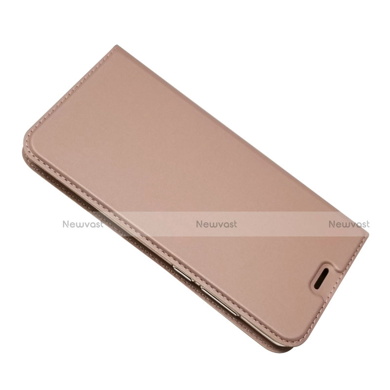 Leather Case Stands Flip Cover L02 for Huawei P30 Rose Gold