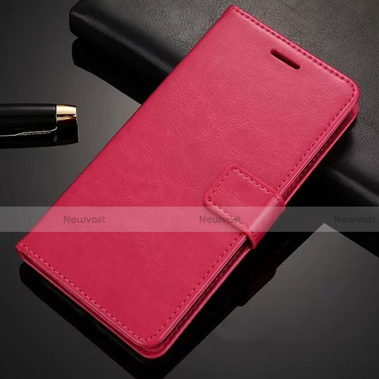 Leather Case Stands Flip Cover L02 for Nokia 6.1 Plus Hot Pink