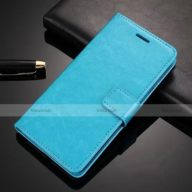 Leather Case Stands Flip Cover L02 for Nokia 6.1 Plus Sky Blue