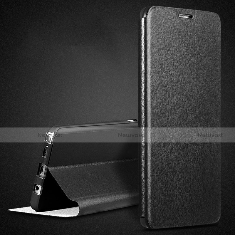 Leather Case Stands Flip Cover L02 for Samsung Galaxy Note 5 N9200 N920 N920F Black