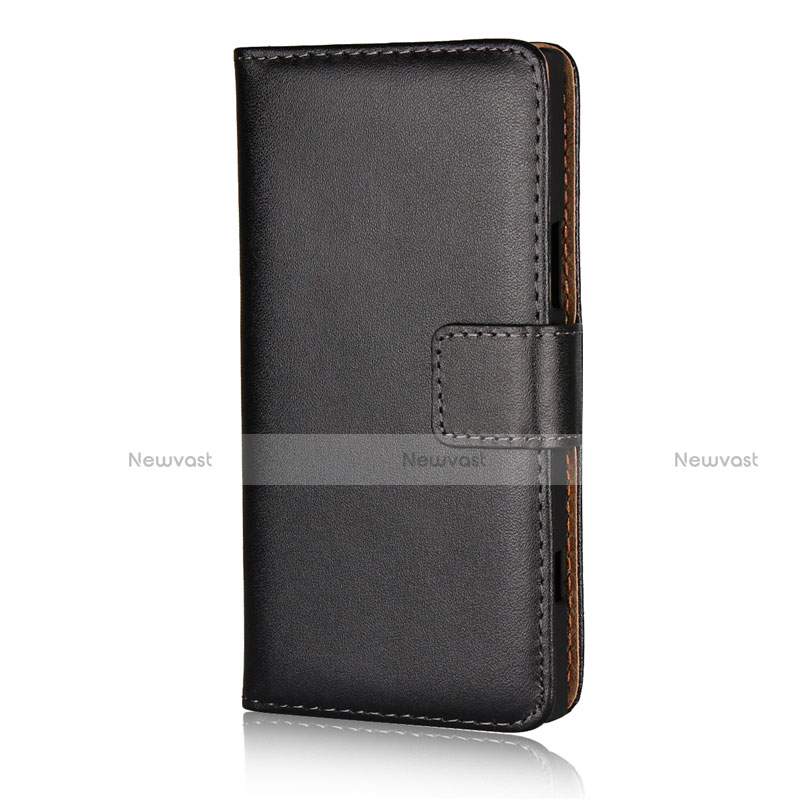 Leather Case Stands Flip Cover L02 for Sony Xperia XZ1 Compact Black