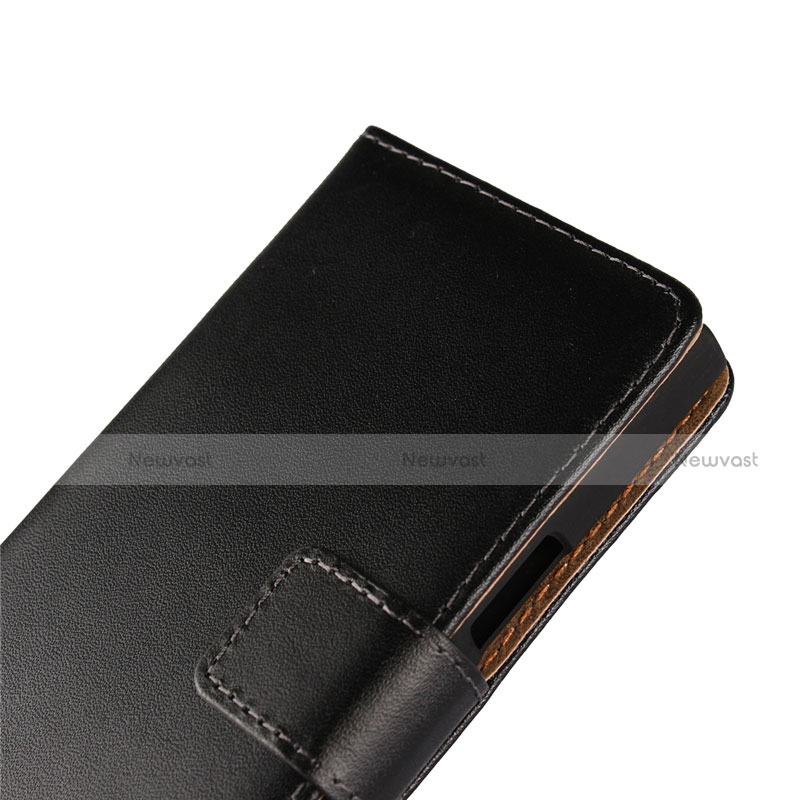 Leather Case Stands Flip Cover L02 for Sony Xperia XZ1 Compact Black