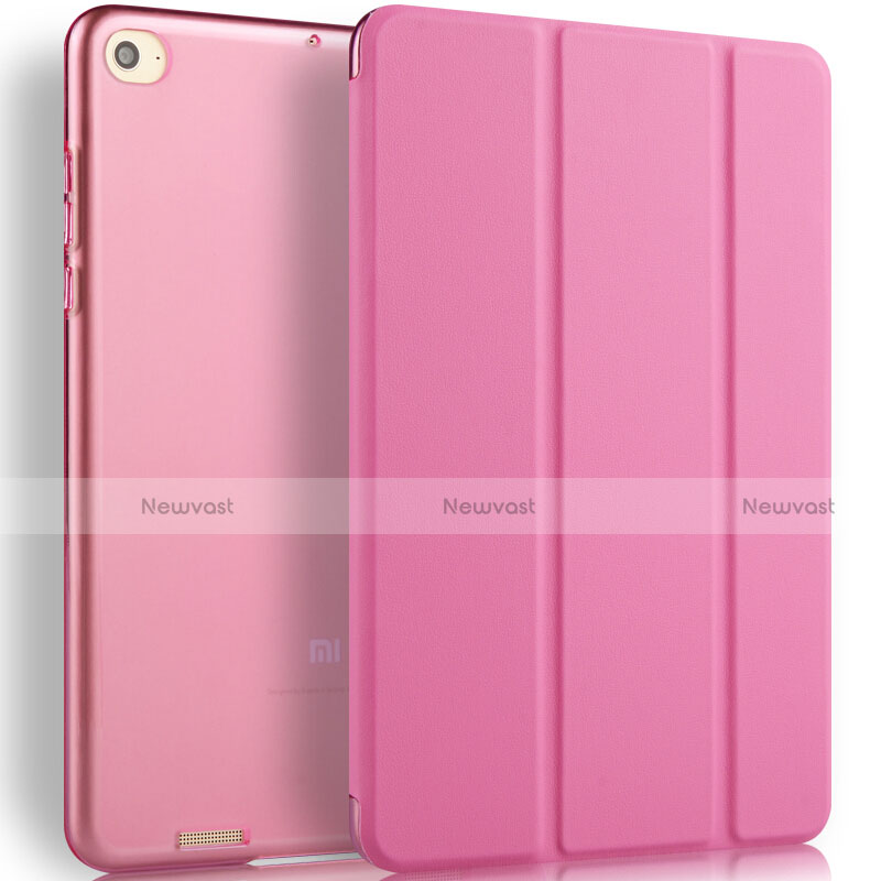 Leather Case Stands Flip Cover L02 for Xiaomi Mi Pad 2 Pink