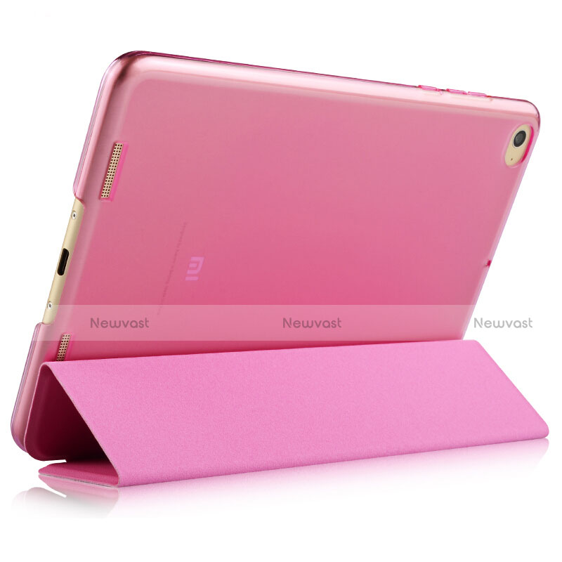 Leather Case Stands Flip Cover L02 for Xiaomi Mi Pad 2 Pink