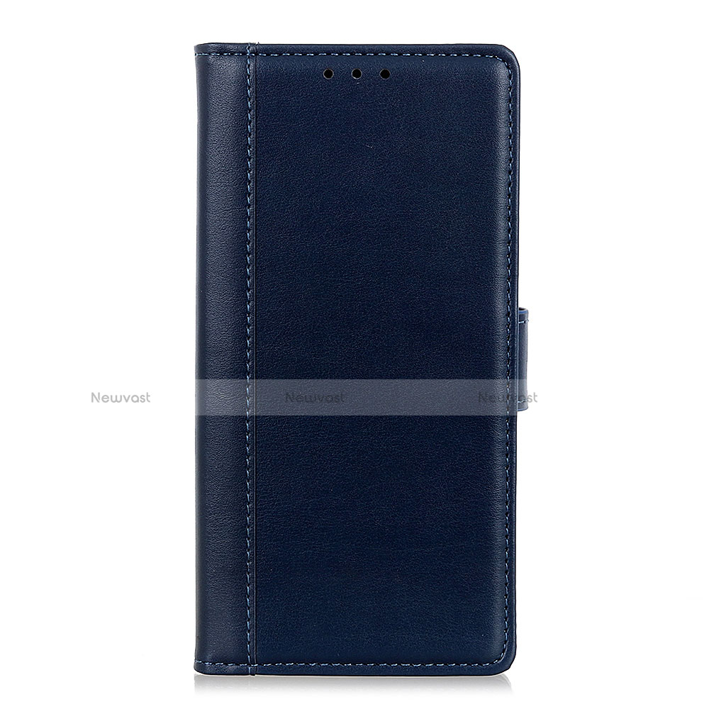 Leather Case Stands Flip Cover L02 Holder for Alcatel 1C (2019) Blue