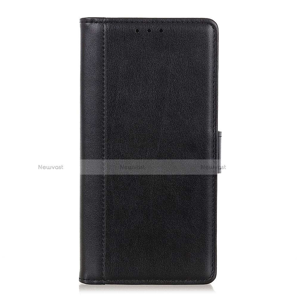 Leather Case Stands Flip Cover L02 Holder for Alcatel 1S (2019) Black