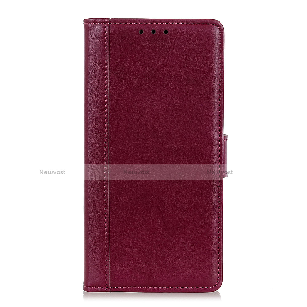 Leather Case Stands Flip Cover L02 Holder for Alcatel 1S (2019) Red