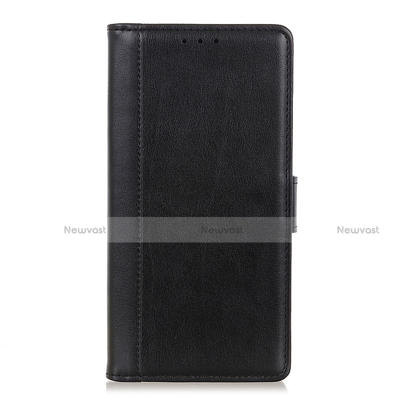 Leather Case Stands Flip Cover L02 Holder for Alcatel 3X Black