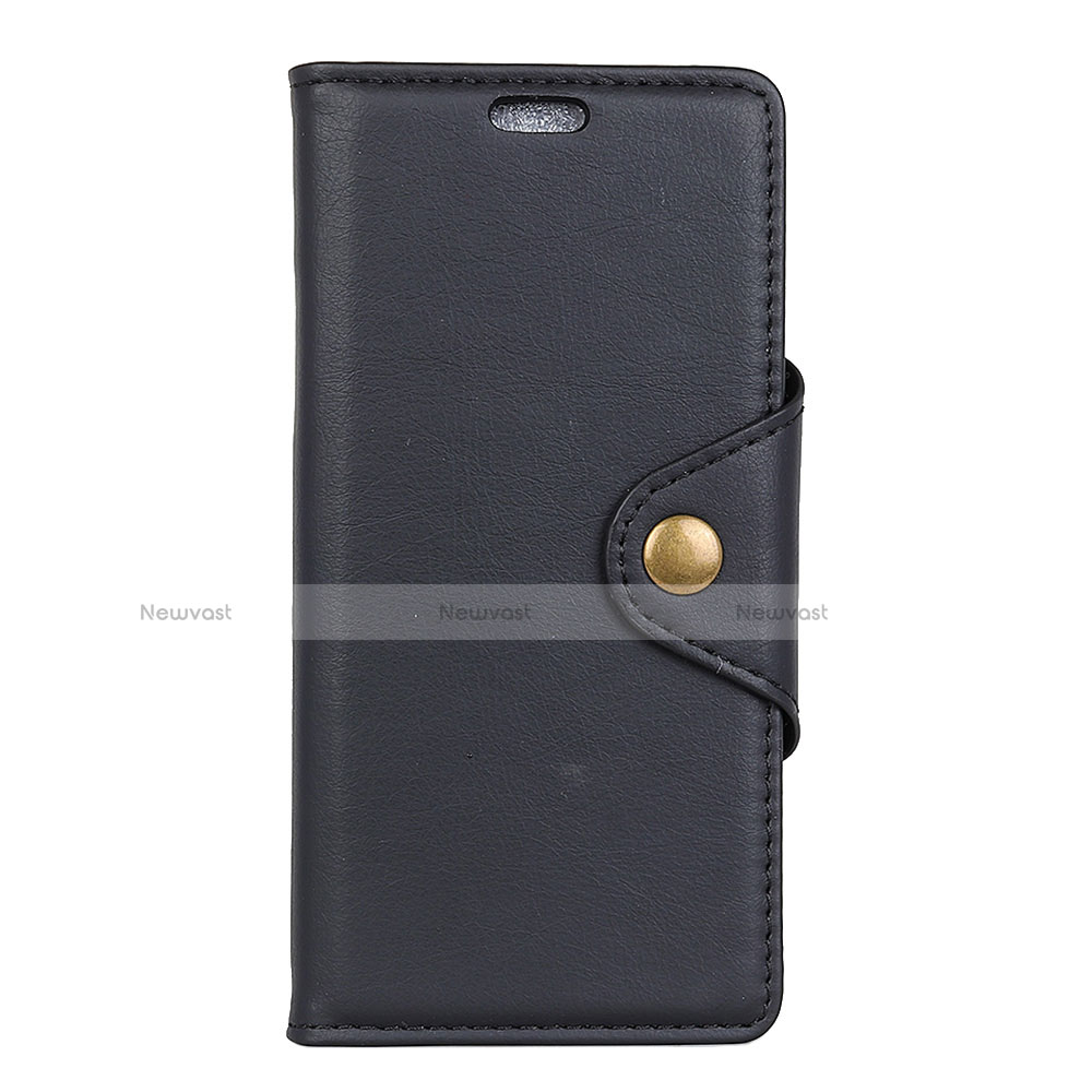 Leather Case Stands Flip Cover L02 Holder for Alcatel 5V Black