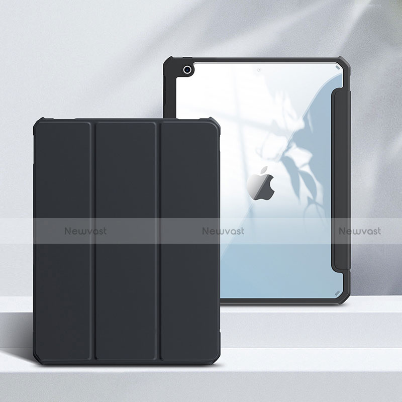 Leather Case Stands Flip Cover L02 Holder for Apple iPad 10.2 (2020) Black