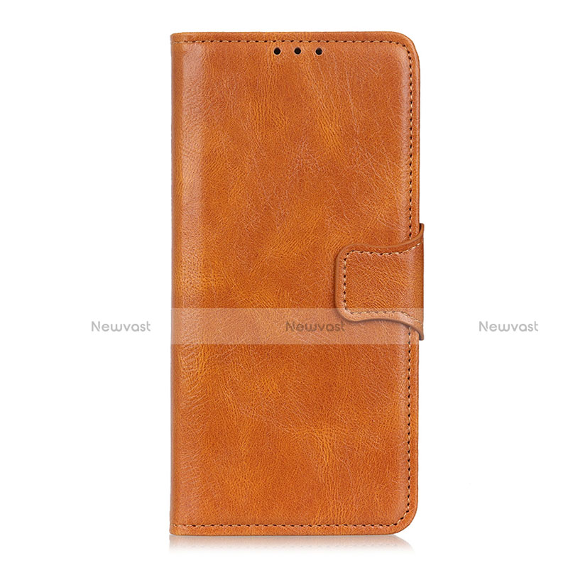 Leather Case Stands Flip Cover L02 Holder for Apple iPhone 12 Pro Max Orange